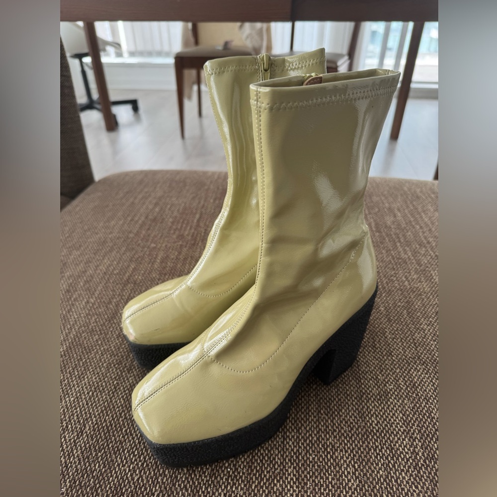 Sage green asos gogo boots